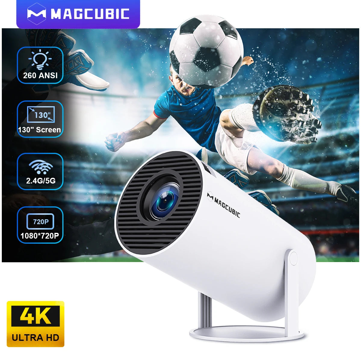 Transform Your Home Entertainment with the HY300 Pro: Android 11 4K Portable Projector Featuring Dual WiFi & Bluetooth 5.0