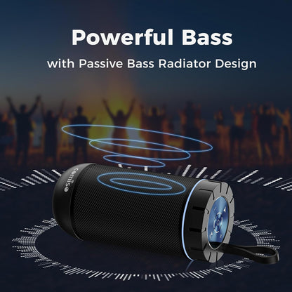 IPX5 Waterproof Bluetooth Speaker with 360° HD Surround Sound, Enhanced Bass, Wireless TWS Pairing, 24-Hour Playtime - Ideal for Home, Outdoor, Camping, and Beach Use, Perfect Birthday Gift