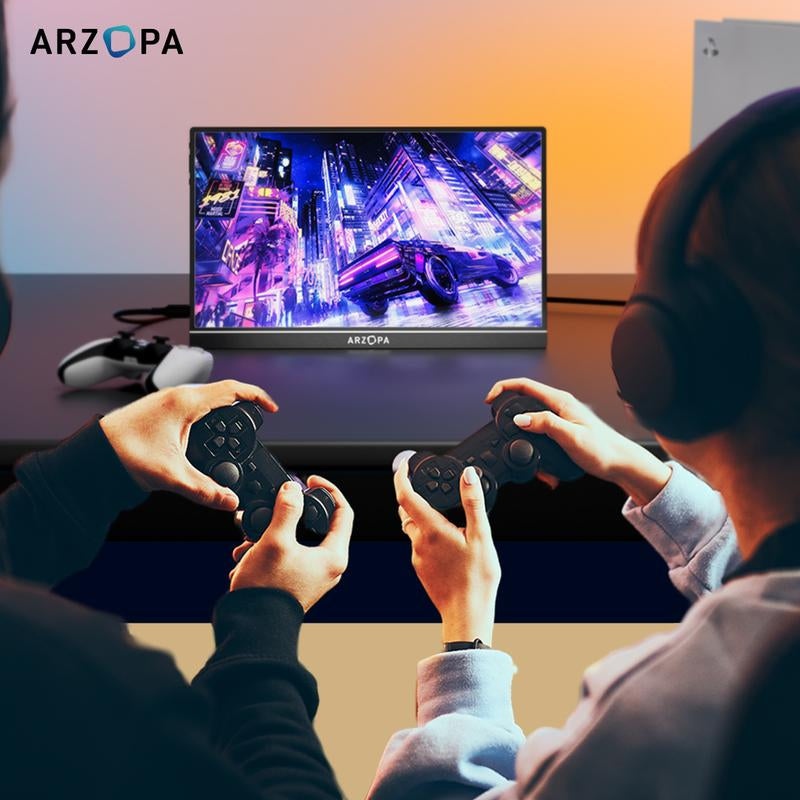 ARZOPA 16.1" Portable Gaming Monitor - 100% sRGB, 144Hz & 60Hz, 1080P FHD, External Second Screen for Laptop, PC, PS5, Xbox, and Switch